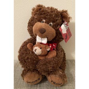 Creature Comforts Canadian Souvenir Plush Beaver With Teddy Bear Stuffed Animal